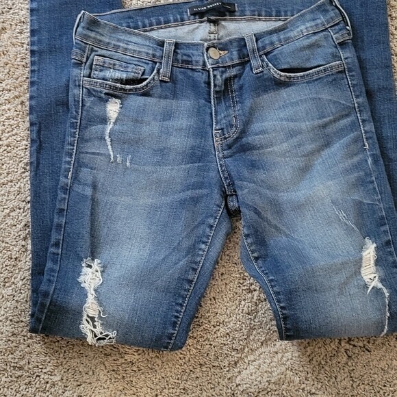 Flying Monkey Distressed Skinny Jeans Dark Wash Denim Casual Size 26 - Picture 7 of 8